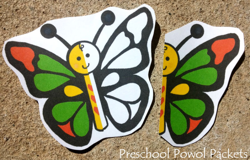 Preschool Butterfly Puzzles {FREE} Preschool Powol Packets