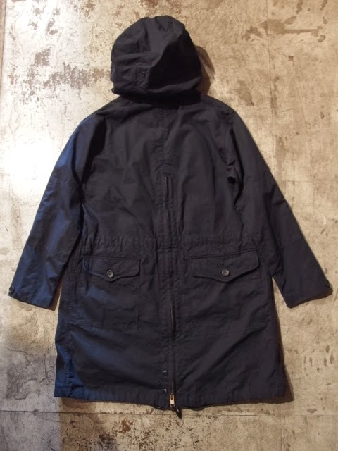 engineered garments over parka in navy nyco ripstop