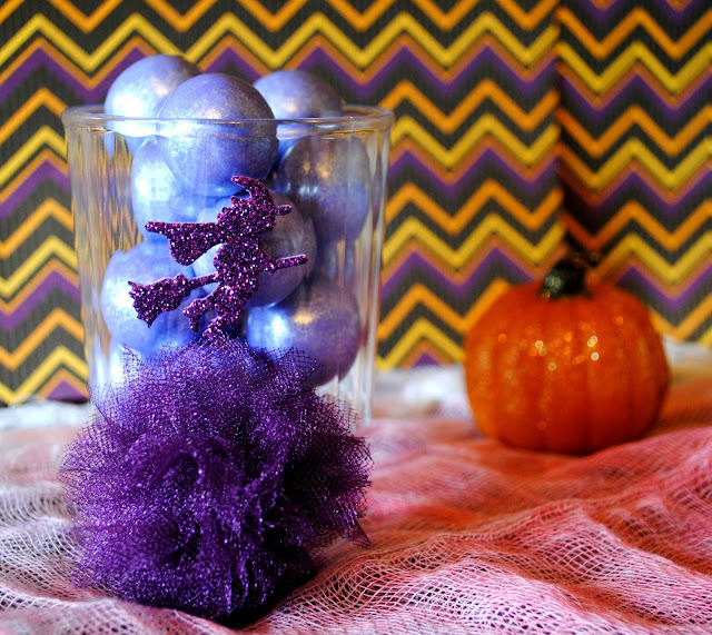 DIY Halloween Treat Cups, Tulle Pom and Sticker Embellishments 