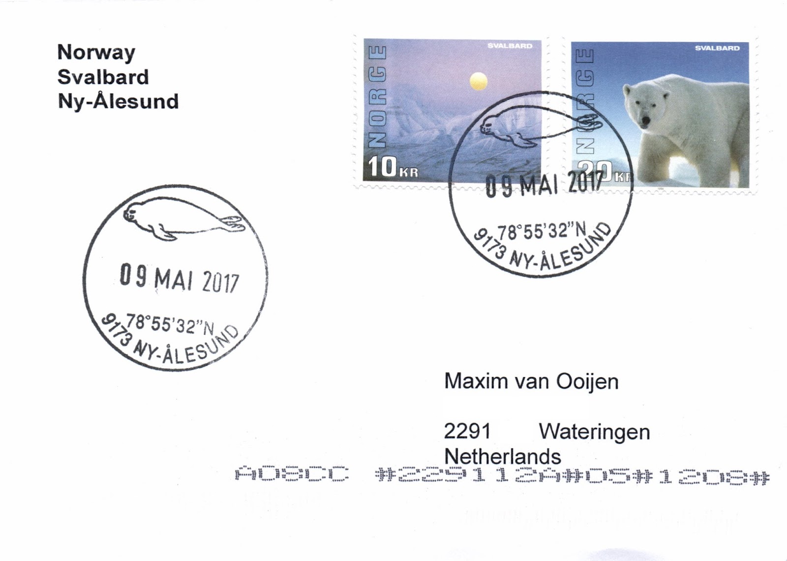 World envelope collection Norway Svalbard NyÅlesund