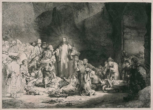 This study offers an interesting study of Matthew 19 using Rembrandt's 100 Guilder Print.