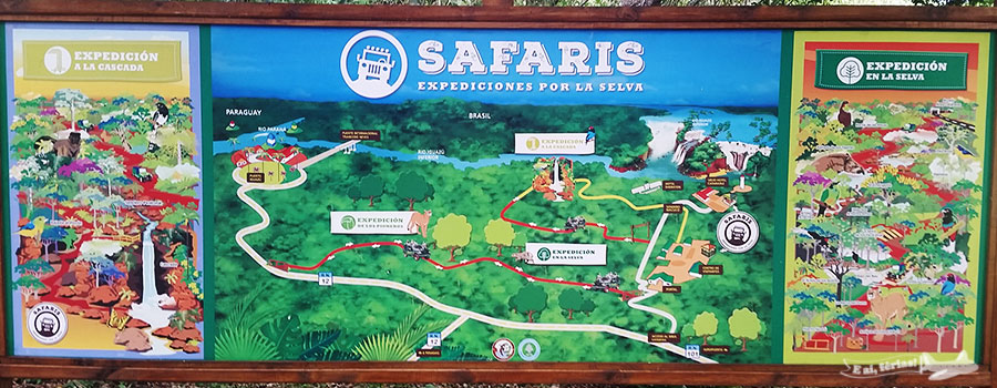 Mapa do Safari, Parque Nacional Iguazu, Puerto Iguazu, Argentina, Cataratas do Iguaçu