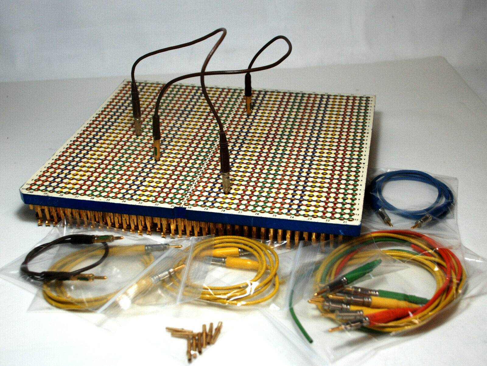 MATRIXSYNTH Pin Matrix Patch Bay Panel & Cables For DIY Modular Synth