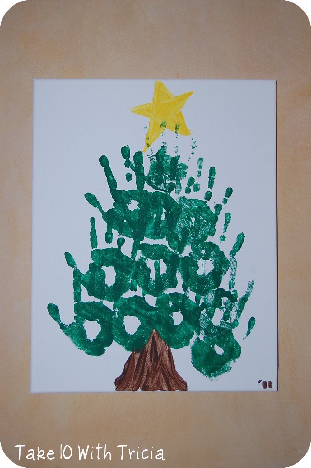Christmas Tree Hand Prints 