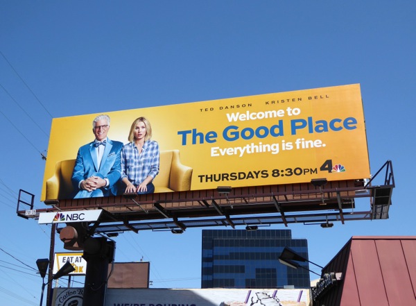 The Good Place series premiere billboard The Good Place series premiere billboard