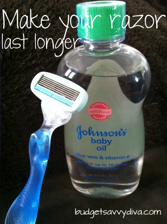 Pinned it done it! Baby oil....for shaving your legs with?