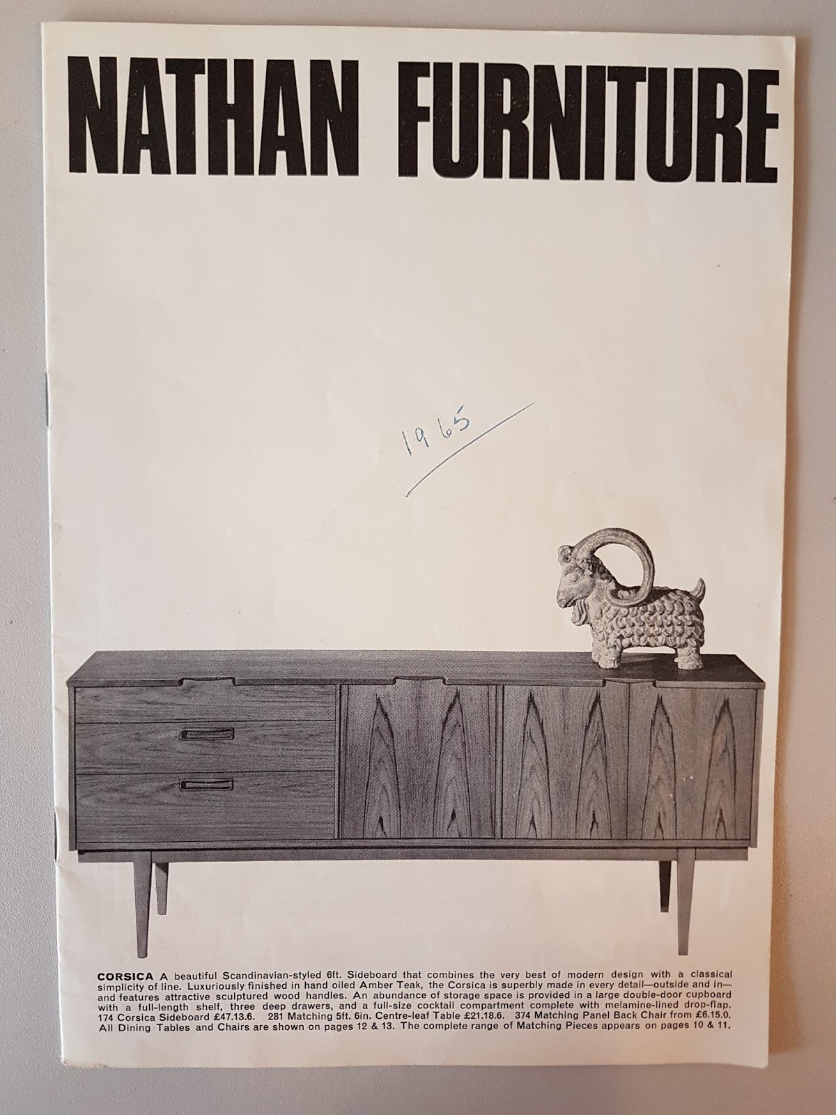 Space Vintage and Retro Nathan Furniture 1965 Catalogue