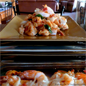 Shrimp Tortellini Casserole, a marriage between Tortellini Marinara and Shrimp Scampi come together in this delicious dinner casserole | Recipe developed by www.BakingInATornado.com | #shrimp #dinner #casserole