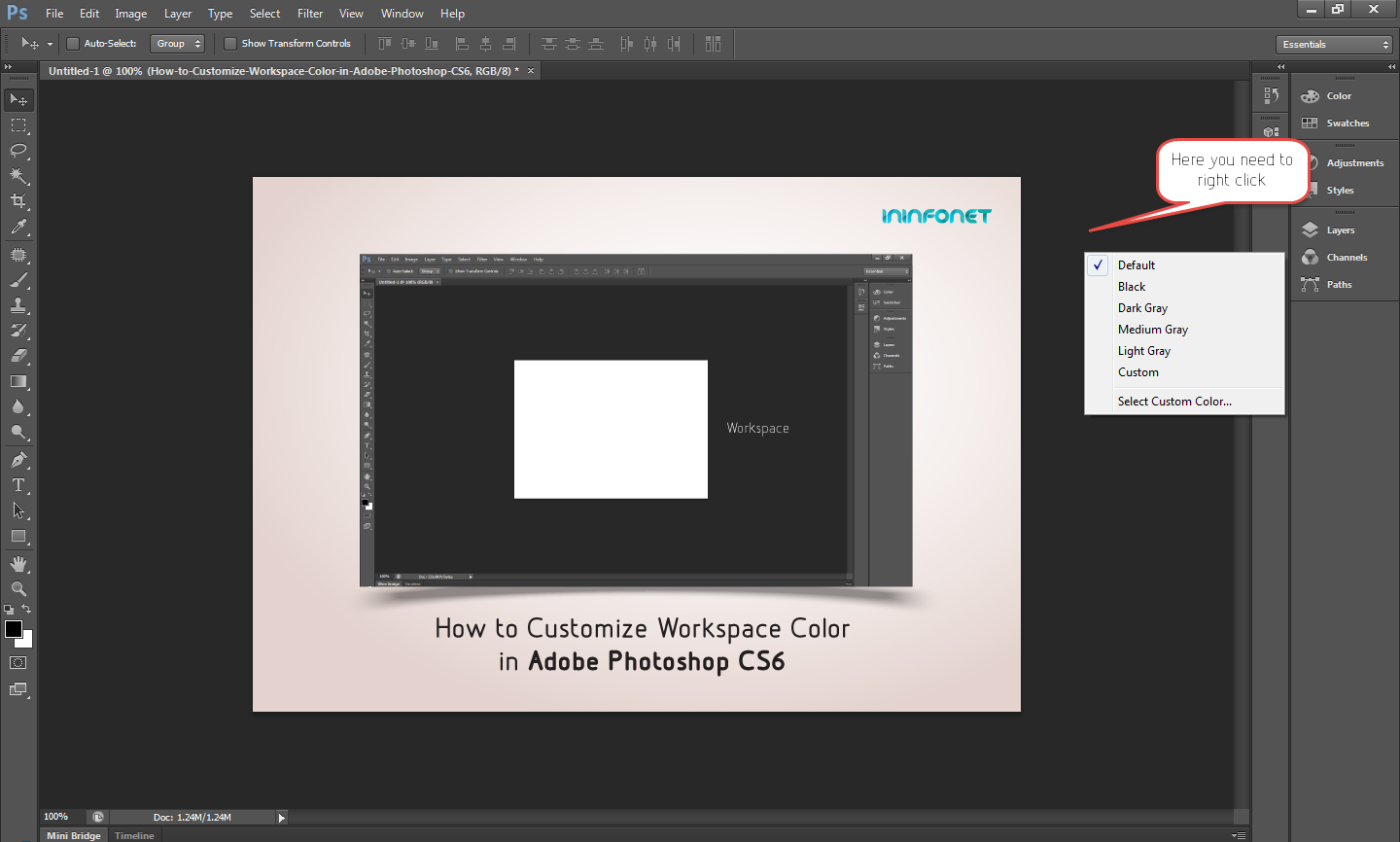 How to Customize Interface Colour Theme & Workspace Colour in Adobe ...