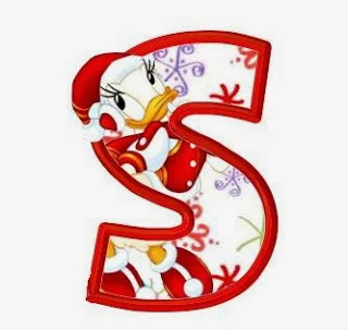 Alfabeto Navideño de personajes Disney S D.