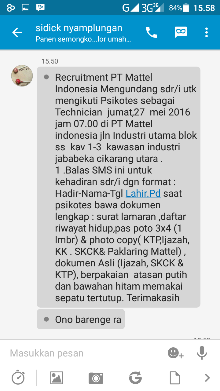 Pt Mattel Indonesia Jababeka Cikarang Loker Email