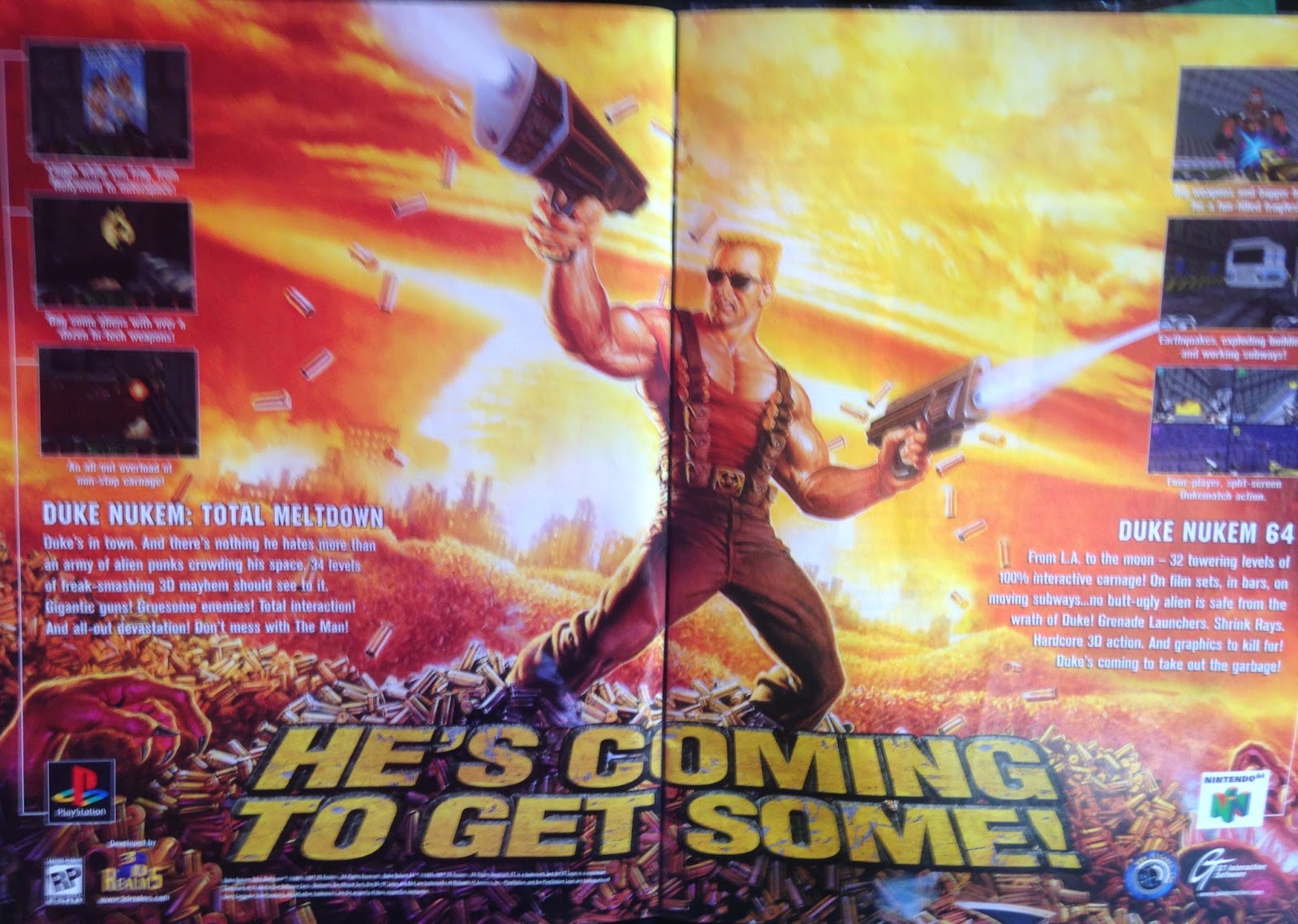 WWF MAGAZINE - JANUARY 1998 -  Duke Nukem game advert