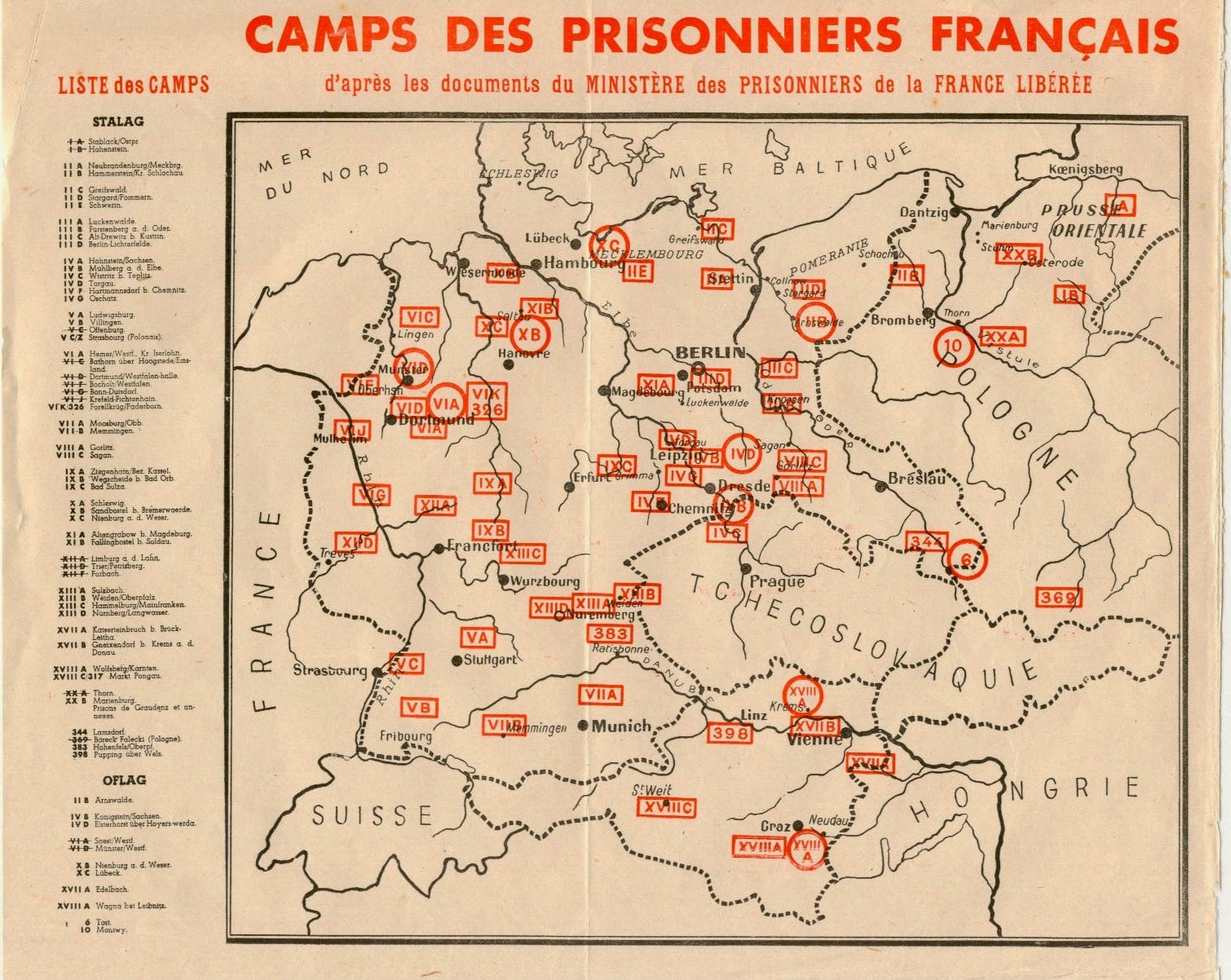 Карта Франции 1939. Берг леха