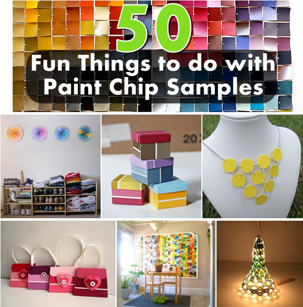 50 Fun Things to do with Paint Chip Samples DIY Craft Projects