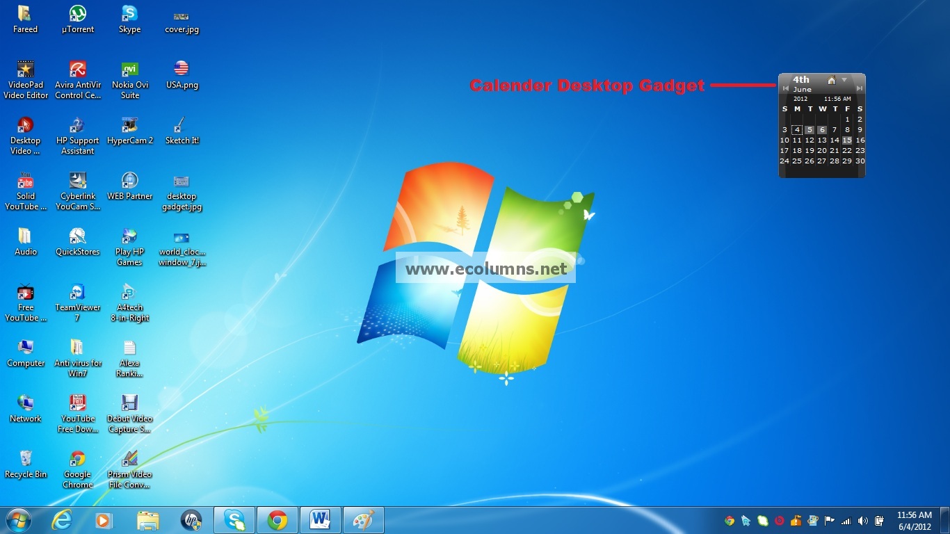 Top Useful Desktop Gadgets for Windows 7 eColumns Columns on Android, Google, Facebook and