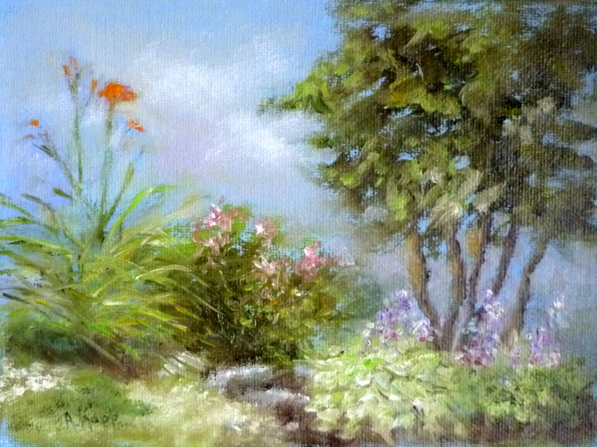 Visual Artists Street Team Gallery Plein Air Garden by Alexandra Kopp