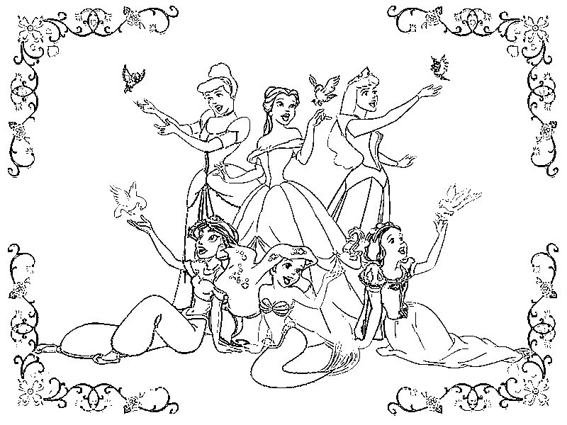 Disney Princesses  Best Coloring Pages  Minister Coloring