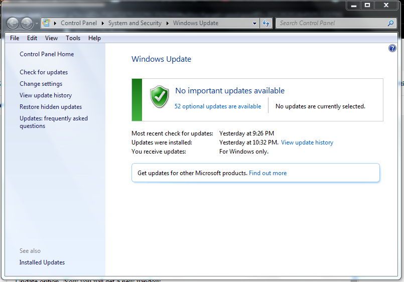 How to disable automatic update in windows 7 Find Your Passion Here