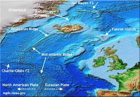 Silfra Mid-Oceaninc Ridge (Rekjanes Ridge). North American Plate