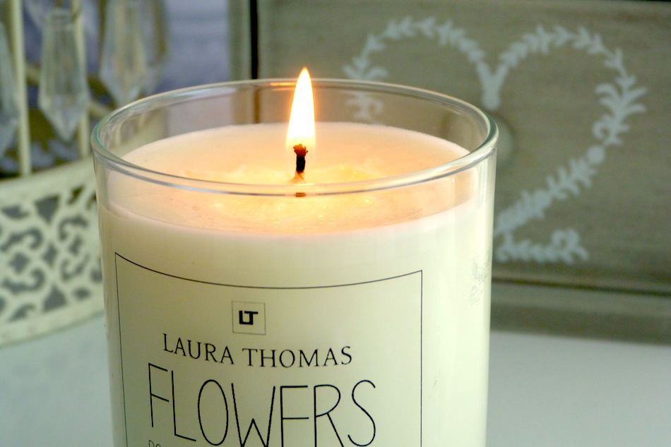 an image of laura thomas flower candle review