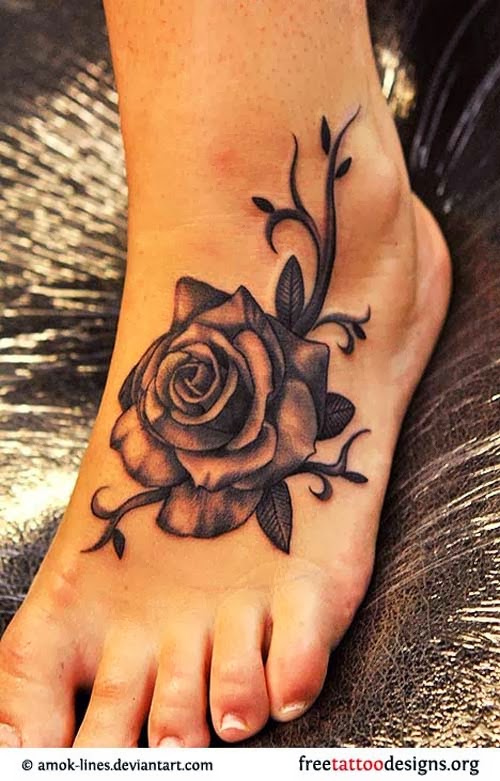  Gambar  tato  bunga  mawar  yang cocok untuk wanita