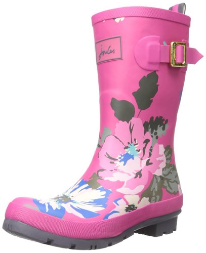womens pink rubber boots