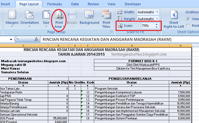 Cara mengatur Print File Excel Agar Tidak Terpotong Cara mengatur Print File Excel Agar Tidak Terpotong