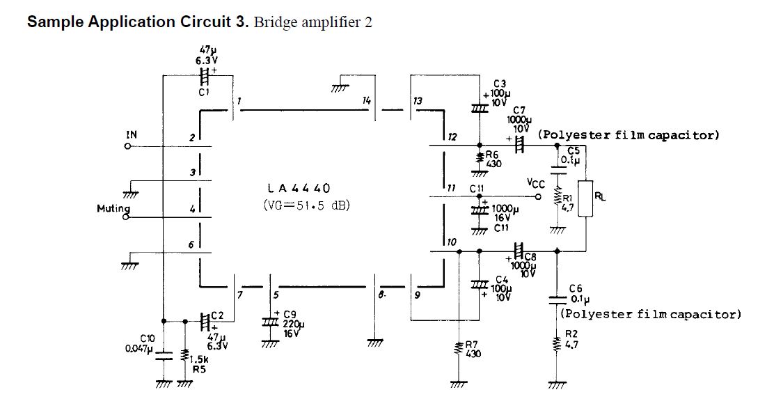 4440 Ic Mono Amplifier Circuit Diagram