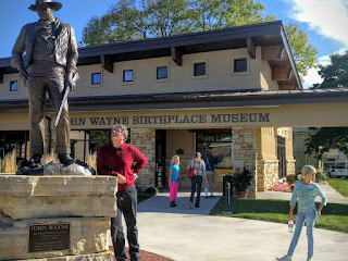 Outside the John Wayne Birthplace museum, Winterset, Iowa