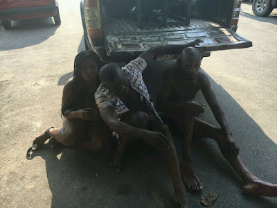 Kidnappers, Including A Woman, Stripped Unclad After Being Caught In Calabar (Pics) Vedc4