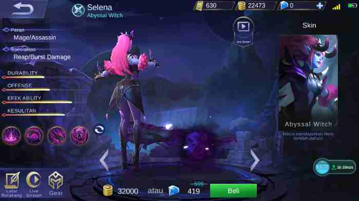 Guide Selena Mobile Legend, Build, Skill, Ability, Set Emblem Yang Cocok, Hingga Tips Menggunakannya
