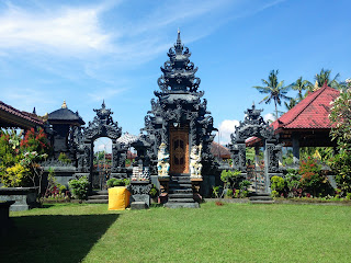 Front View Balinese Gate Style Of Dalem Temple Ringdikit, North Bali