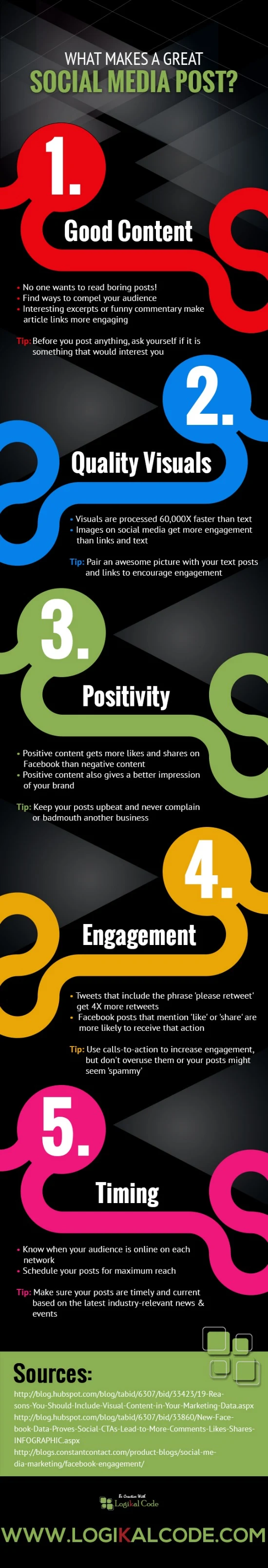 How To Create Good Social Media Posts - #infographic