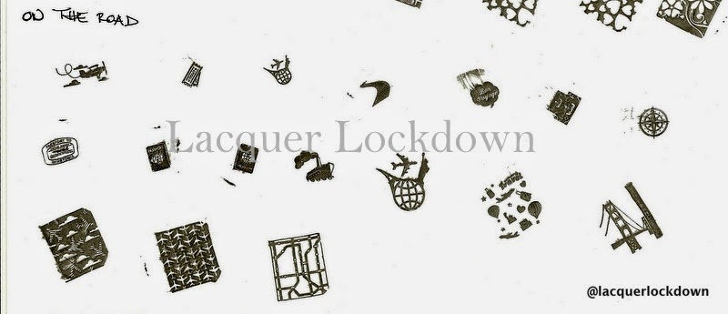 Lacquer Lockdown - Winstonia Store, On the Road Nail Art Stamping plate, travel themed nail art stamping plate, nail art stamping blog, nail art stamping, new stamping plates 2014, new nail art image plates 2014, new nail art stamping plates 2014,  diy nail art, cute nail art, cute nail art ideas, travel nail art, vacation nail art, cute nail art ideas, fun nail art ideas