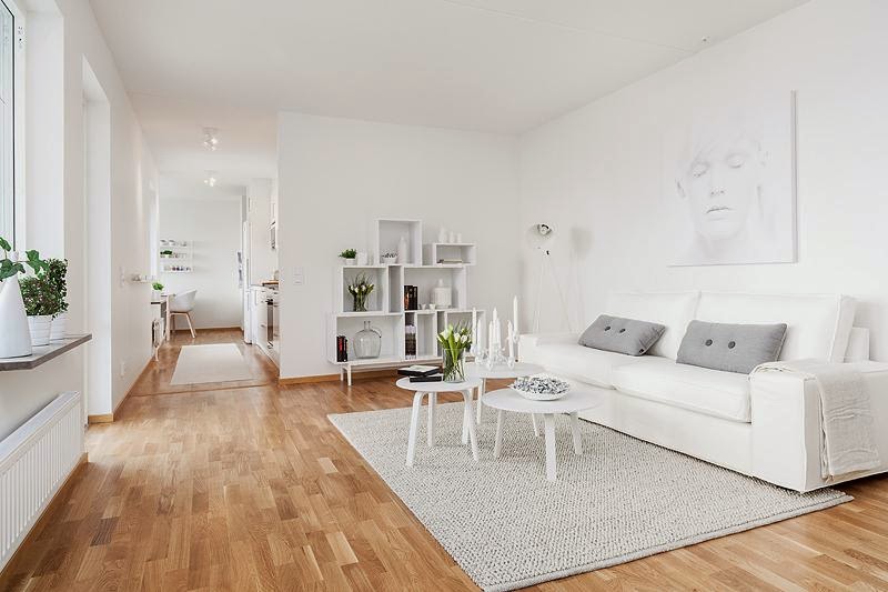 Blanco y madera para decorar el hogar