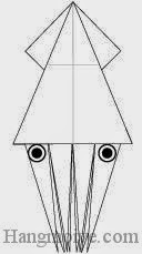 Bước 16: Vẽ mắt để hoàn thành cách xếp con cá mực bằng giấy theo phong cách origami. Bước 16: Vẽ mắt để hoàn thành cách xếp con cá mực bằng giấy theo phong cách origami.