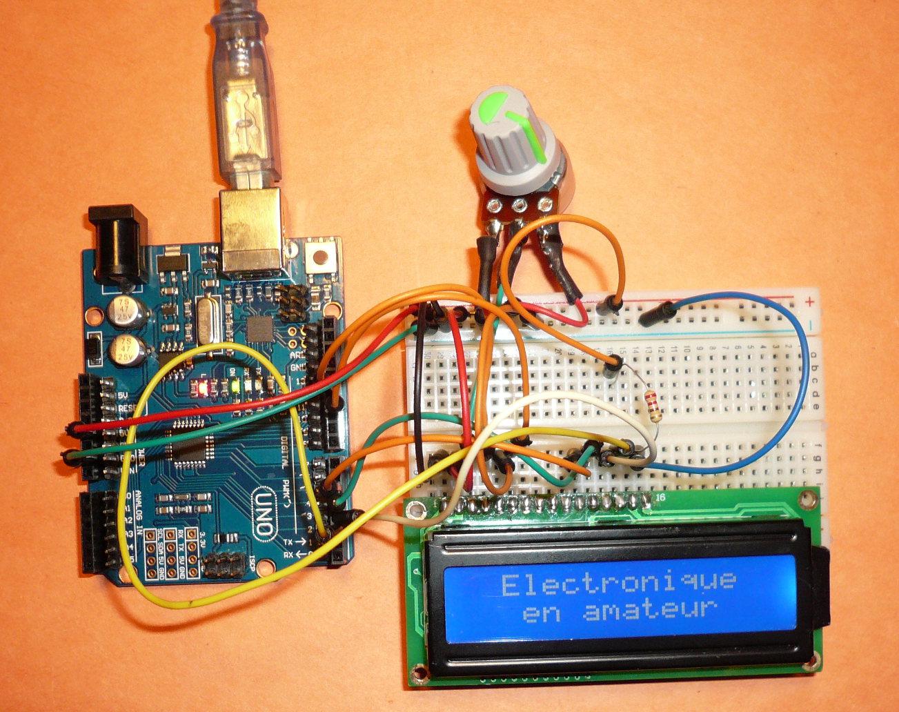 Électronique en amateur: Utiliser un afficheur LCD 2 X 16 avec une carte  Arduino