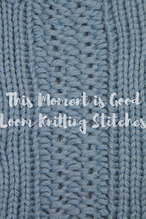 Moss Stitch Ladder loom knitting stitch dictionary