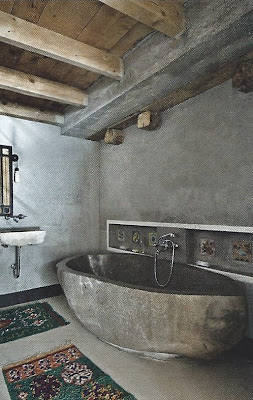 Bath, image via Marie Claire Maison Italy, edited by lb for linenandlavender.net
