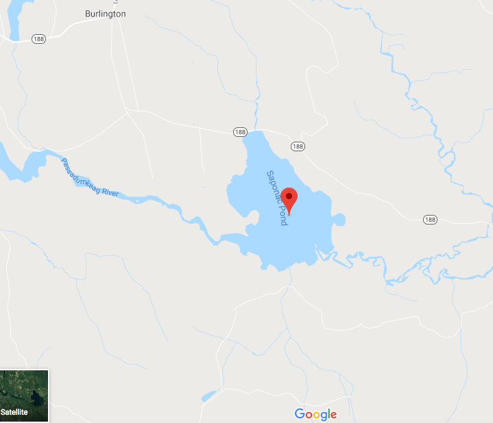 Recreational Kayaking In Maine Saponac Pond Burlington Maine Maine Gazetteer Map 33 Upper Left