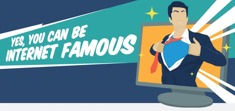 What Makes People Internet Famous - How to go viral on social media - infographic