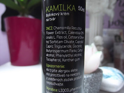 Liqoil Kamilka - denný hydratačný krém zloženie