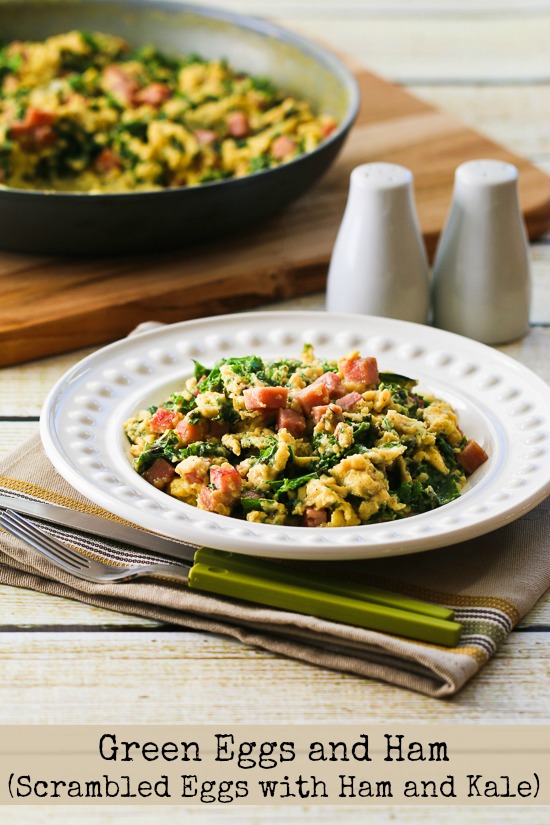 Green Eggs and Ham (Scrambled Eggs with Ham and Kale)