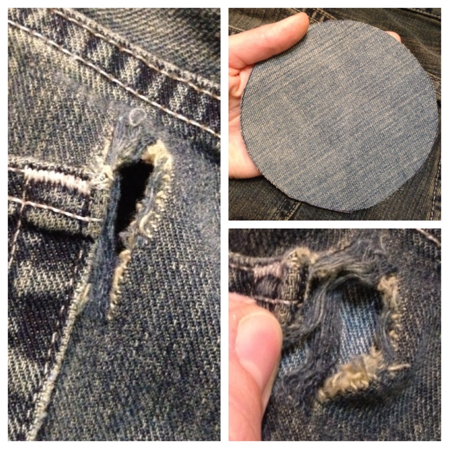 A Little Dancer Repairing Holes in Jeans