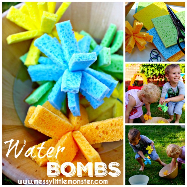 DIY Sponge Water Bombs Messy Little Monster