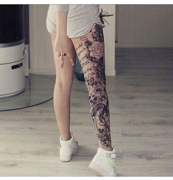 Frauen bein tattoo Temporary tattoo