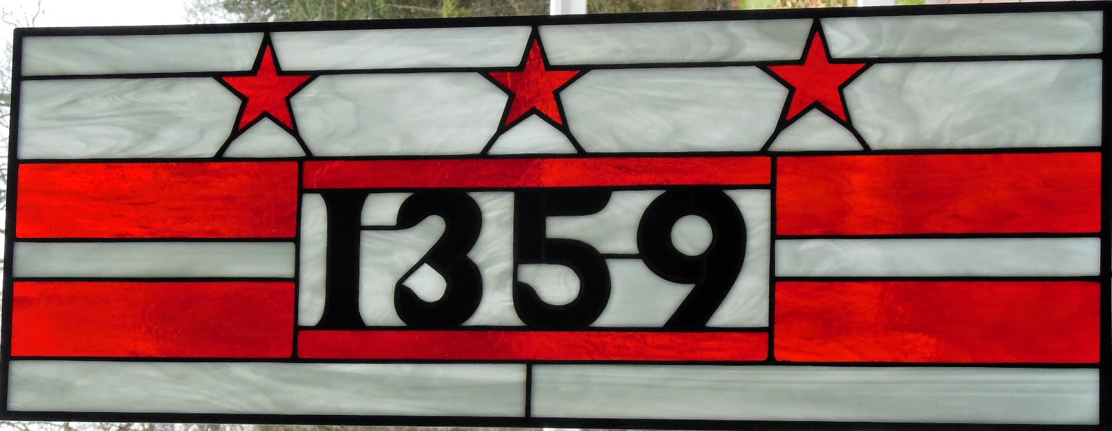 Stained glass address transoms DC