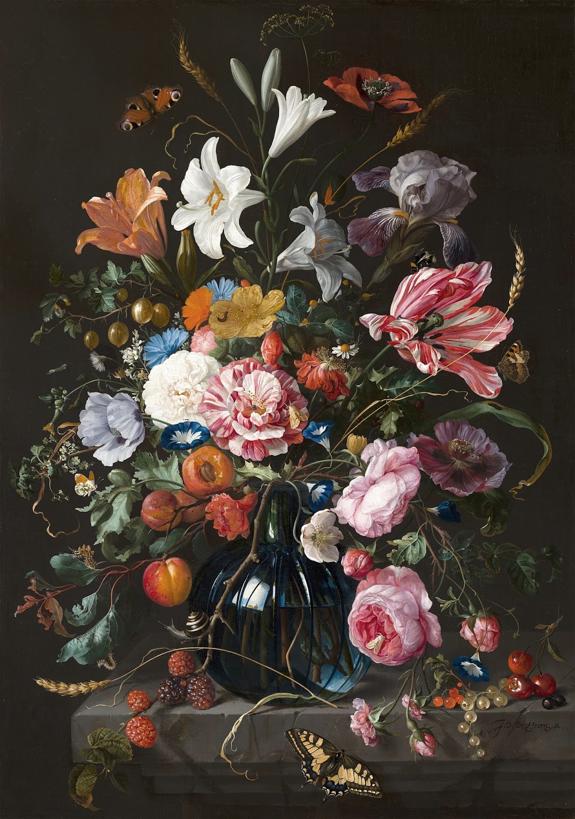 Enjoy some Damn Fine Art Jan Davidsz de Heem. Vase of Flowers (‘Vaas