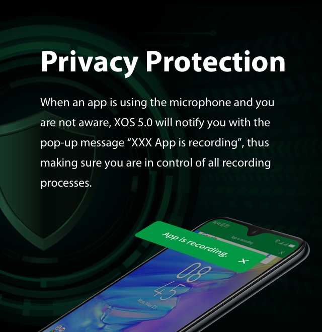 XOS 5.0 Cheetah Privacy protection