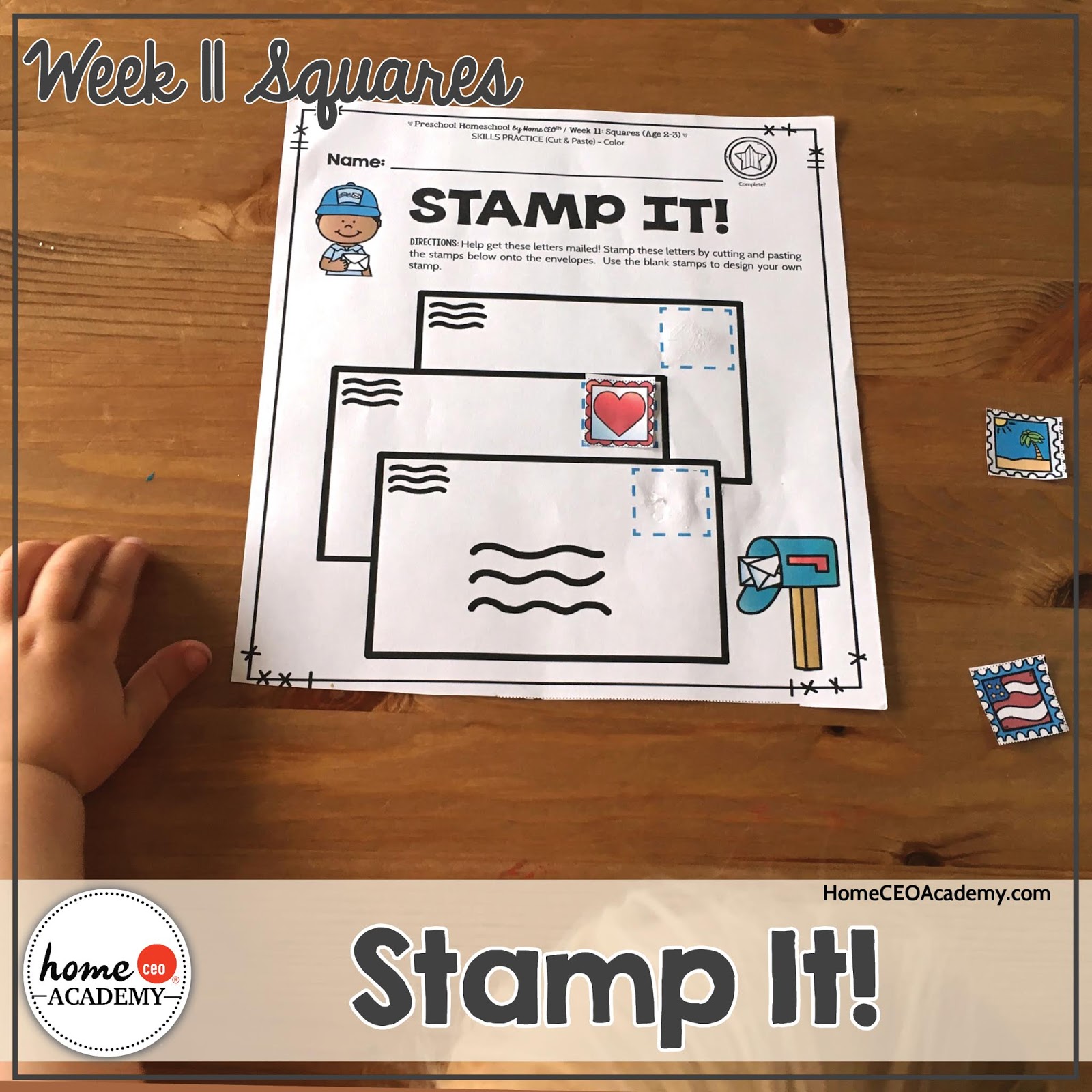 Preschool Homeschool Squares Unit